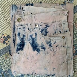Pink & Navy Tie-Dye Jeans